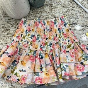 Colorful floral skirt